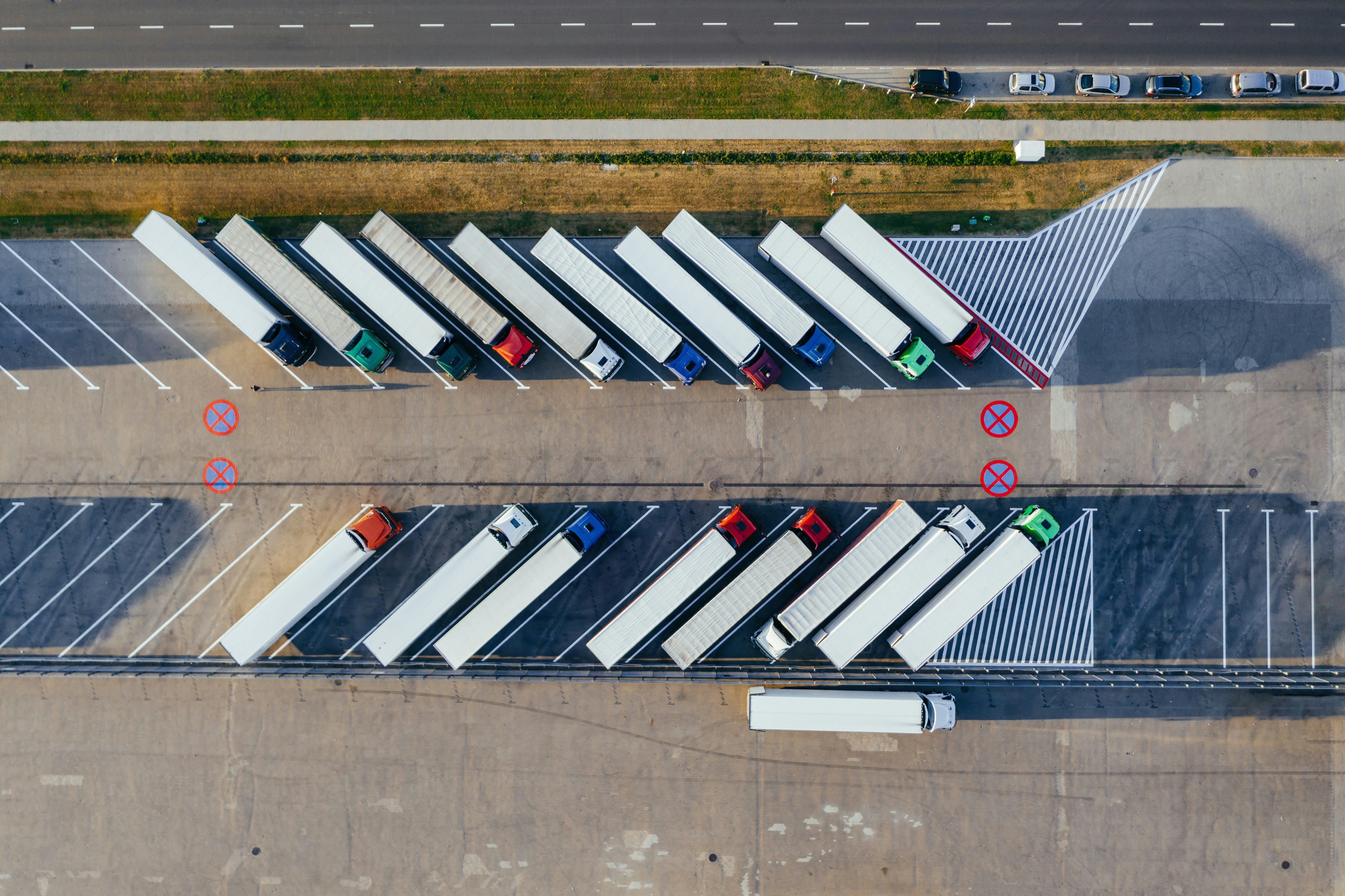 Freight truck on highway